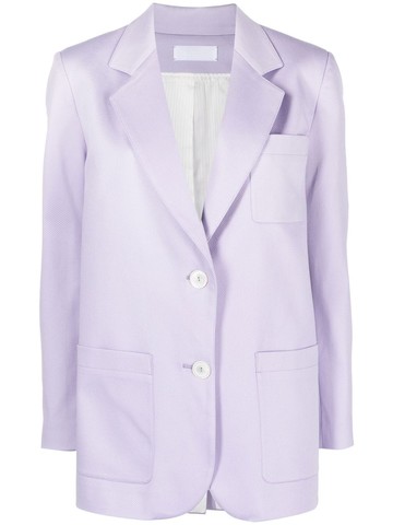 RXQUETTE - single-breasted fitted blazer - women - Viscose/Cotton - M - Purple