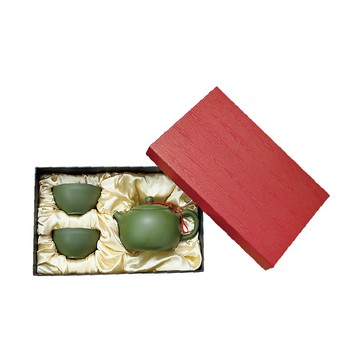 【台灣製造】鶯歌茶具 深松綠西施壺一壺二杯 泡茶壺 茶杯組 禮盒 紫砂段泥 朱泥 茶道送禮