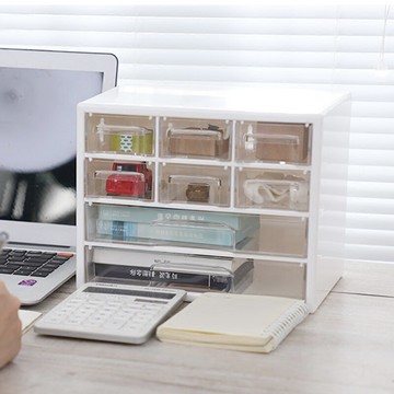抽屜式零件盒/收納盒 日本辦公室桌面抽屜式壓克力收納盒文具盒飾品整理盒儲物盒零件盒『XY29894』
