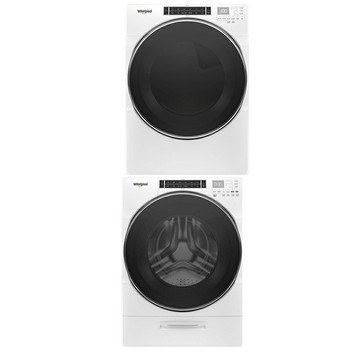 領券現折 可堆疊安裝 惠而浦 17公斤變頻滾筒洗衣機 +16公斤瓦斯乾衣機 8TWFW8620HW + 8TWGD8620HW