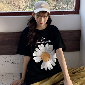 小鄒菊短袖t恤女港味夏裝新款chic日系慵懶風原宿寬松半袖上衣潮