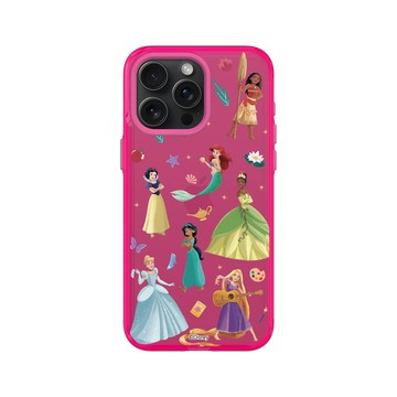 iPhone 15 Pro Max Clear 粉漾桃 - 迪士尼-公主系列 Disney Princess - 貼紙風格