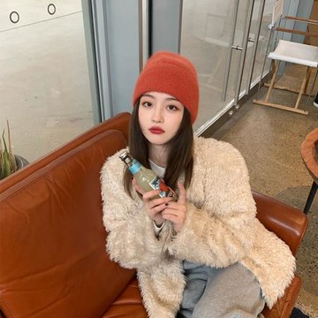 兔毛帽子女冬天護耳保暖時尚洋氣毛絨針織毛線帽新款2025網紅冷帽