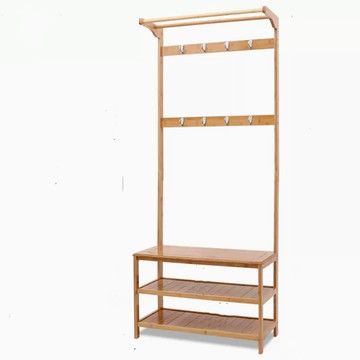 70cm 收納架 置物架 簡易換鞋凳 穿鞋凳  門廳衣帽架 鞋架 玄關凳客廳衣服架掛衣架組合落地鞋架