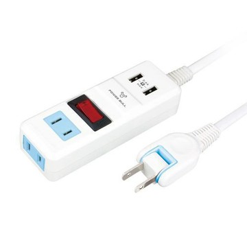 動力公牛多功能2USB家用延長線(1米)    PB-222U-1 PB222U-2