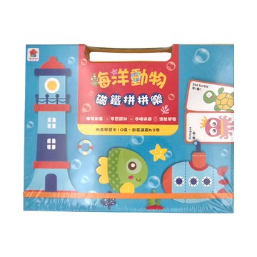 双美生活文創 海洋動物磁鐵拼拼樂 3歲以上  1個  62個