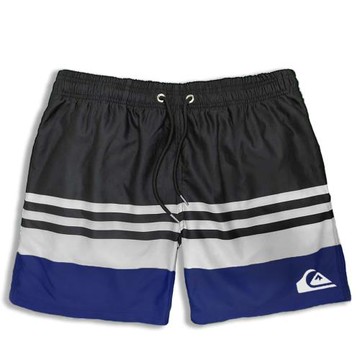 Quiksilver橡筋松緊速干沙灘褲男士寬松大碼休閑旅游人字拖四分褲