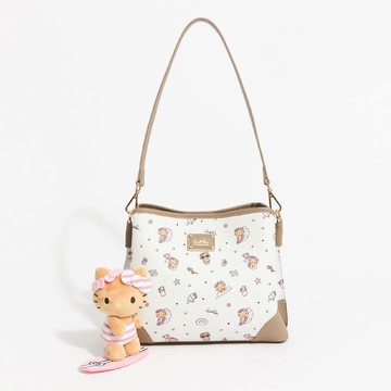 【官網獨家】Hello Kitty - Arnold Palmer - 水桶包  Adorable Buddy系列 - 淺咖色/461-1902-61-6