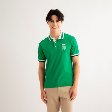 【Casual Sports】男裝-左胸GOLF主題提織短袖POLO衫-綠色