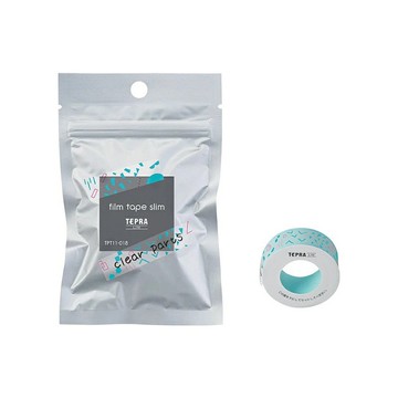 【KING JIM】TEPRA LITE 熱感式標籤薄膜自黏膠帶 11mm 透明幾何