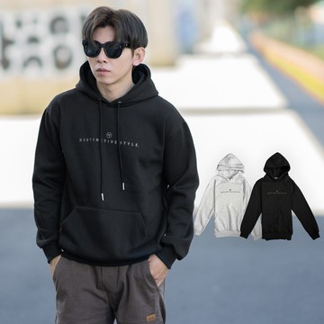 【NB1997J】男生刷毛連帽T  保暖刷毛立體厚膠文字帽T  長袖帽T(CS8481)