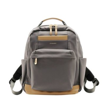 FIRANO-BRN 防水輕量尼龍中型背包(深褐咖)