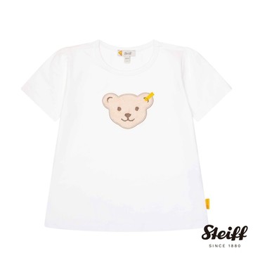 STEIFF德國精品童裝 經典啾啾T 短袖T恤衫 白 (短袖上衣) 1歲半-8歲