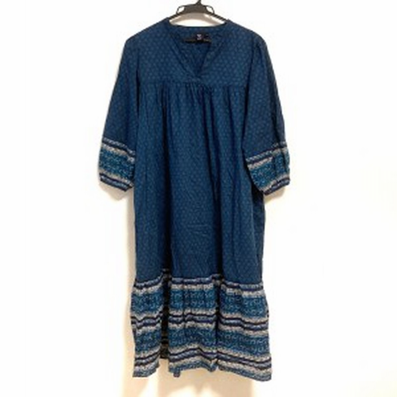アナスイ ワンピース サイズs レディース ネイビー アイボリー マルチ Vネック 長袖 ロング ユニクロコラボ 中古 2729 通販 Lineポイント最大1 0 Get Lineショッピング