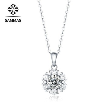 【SAMMAS】美國 浪漫雪花 S925 純銀項錬 莫桑鑽  吊飾 鎖骨項錬 項鏈 飾品 銀項錬 精品 結婚禮物 進口