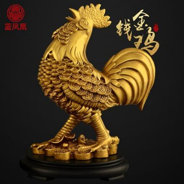 銅雞擺件黃銅公雞大號生肖雞大吉大利金錢雞臥室客廳家居銅雞大號