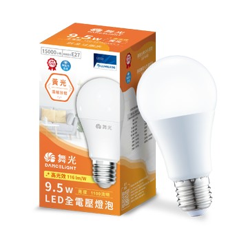 舞光LED高光效球泡-9.5W-黃光
