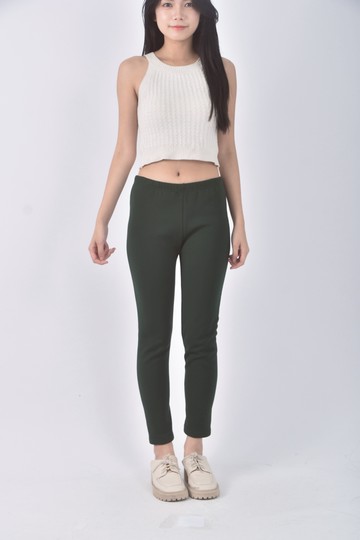 (M) 內刷毛綠色長褲