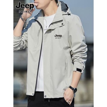 吉普夾克男士2026年春季新款可拆卸帽工裝上衣休閑大碼運動外套男