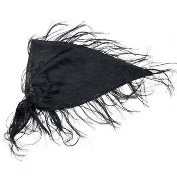 INSIDE OUT 暗黑先鋒黑色透明流蘇防曬面罩面巾機車頭巾三角巾