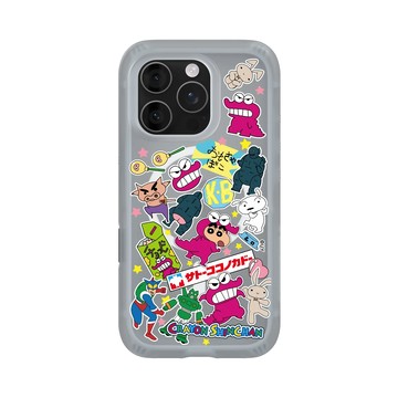 iPhone 16 Pro AirX 流變灰 - 蠟筆小新 Crayon Shinchan - 蠟筆小新經典拼貼款