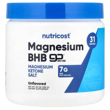 Nutricost, BHB 鎂，goBHB®，原味，8.8 盎司（250 克）