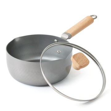 SENSARTE XPG 18cm 不沾雪平鍋 不沾塗層 附鍋蓋 IH瓦斯爐適用 銀色