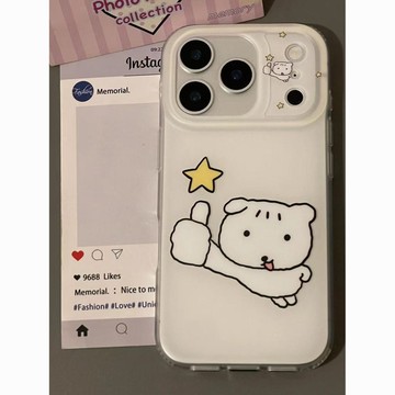 ✨iphone手機殼✨星星小白狗適用iPhone17promax手機殼16plus15pro新14/13卡通