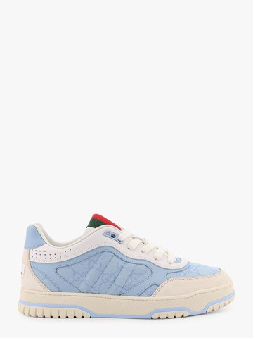 Re-web low-top leather and gg fabric sneakers - GUCCI - gender_Man