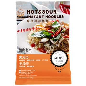 承昌食品 Sulu Sulu 素滷 酸辣湯蒸泡麵 純素 105g  1包