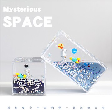 ins宇航員創意擺件流沙系桌面飾品立體個性漂浮太空學生禮物