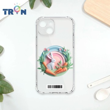 TRON IPhone 14 可愛紙雕兔子 四角防摔載具殼 軟殼 手機殼