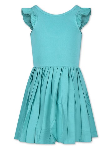 Molo - Cloudia ruffle-detail dress - kids - Organic Cotton - 146-152 - Blue