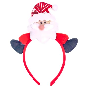 摩達客 耶誕派對聖誕老公公跨腿髮箍 髮飾  紅色 + 白色 + 黑色  1組