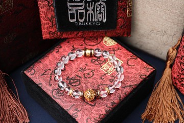 原礦無染色純天然白水晶8mm圓珠 鏤空黃銅 客製化水晶飾品設計