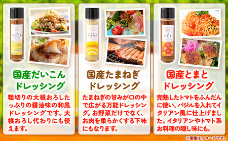 ドレッシング3種とケチャップ＆パスタ用調味料 5種セット 花田農園 《30日以内に順次出荷(土日祝除く)》ドレッシング だいこん 大根 たまねぎ 玉ねぎ とまと トマト 野菜 国産 無添加 ケチャップ パスタ用調味料 送料無料