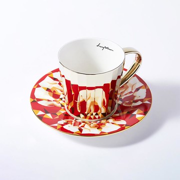 鏡面倒影動物圖案咖啡杯-非洲象