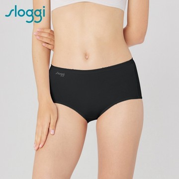 sloggi-COMFORT CARE經典舒適高腰小褲 黑色｜76R474 04