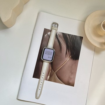 法式帆布皮革拼接 Apple Watch 錶帶