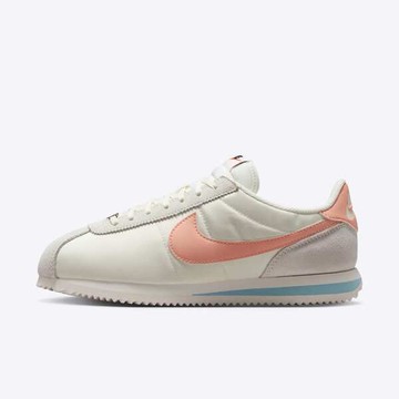 Kixpress-Nike W Cortez 女 運動休閒鞋 阿甘鞋 復古鞋 舒適 穿搭 奶油白 珊瑚橘 [IF1764-100]
