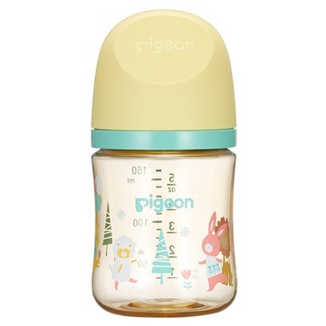 pigeon 貝親 WN3 母乳實感 PPSU奶瓶 0個月以上  動物派對 黃色  160ml  1個