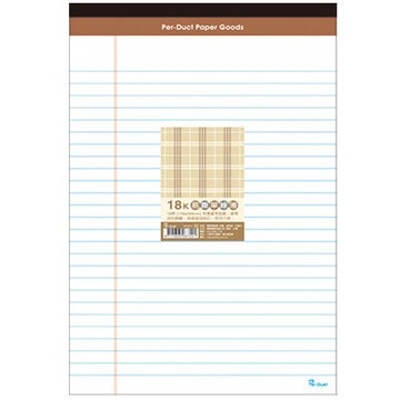 美加美 18K 布格紋 易撕 單線簿 企劃紙 白 50入/本 5本/包 AO4011【APP滿額下單10%點數(單一帳號最高5000點)】1/31止