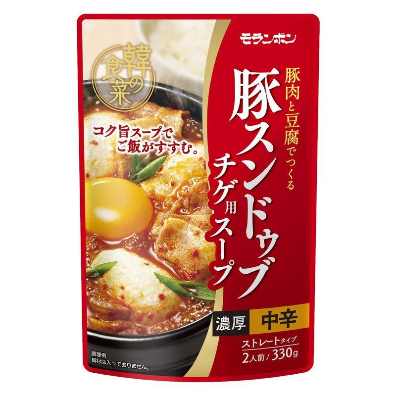 モランボン 韓の食菜 豚スンドゥブチゲ用スープ 330g ×5袋