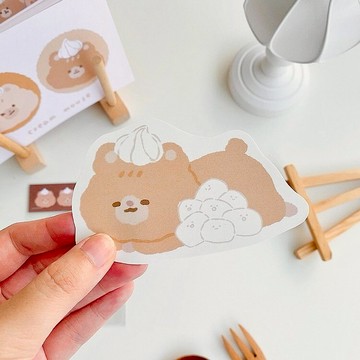防水貼紙/奶油鼠大貼紙-棉花糖堆