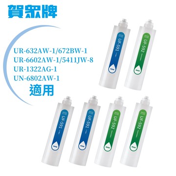 賀眾牌 NSF認證DIY超值組MF-1（MF-1內含濾芯UF-591*3、UF-592*3）_廠商直送