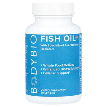 BodyBio, 魚油+，60 粒軟膠囊