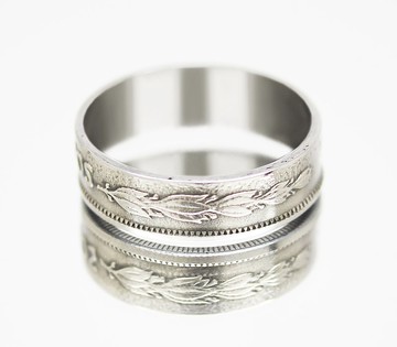 厄瓜多爾硬幣戒指 50 分 1963 年男士硬幣戒指 女士硬幣戒指