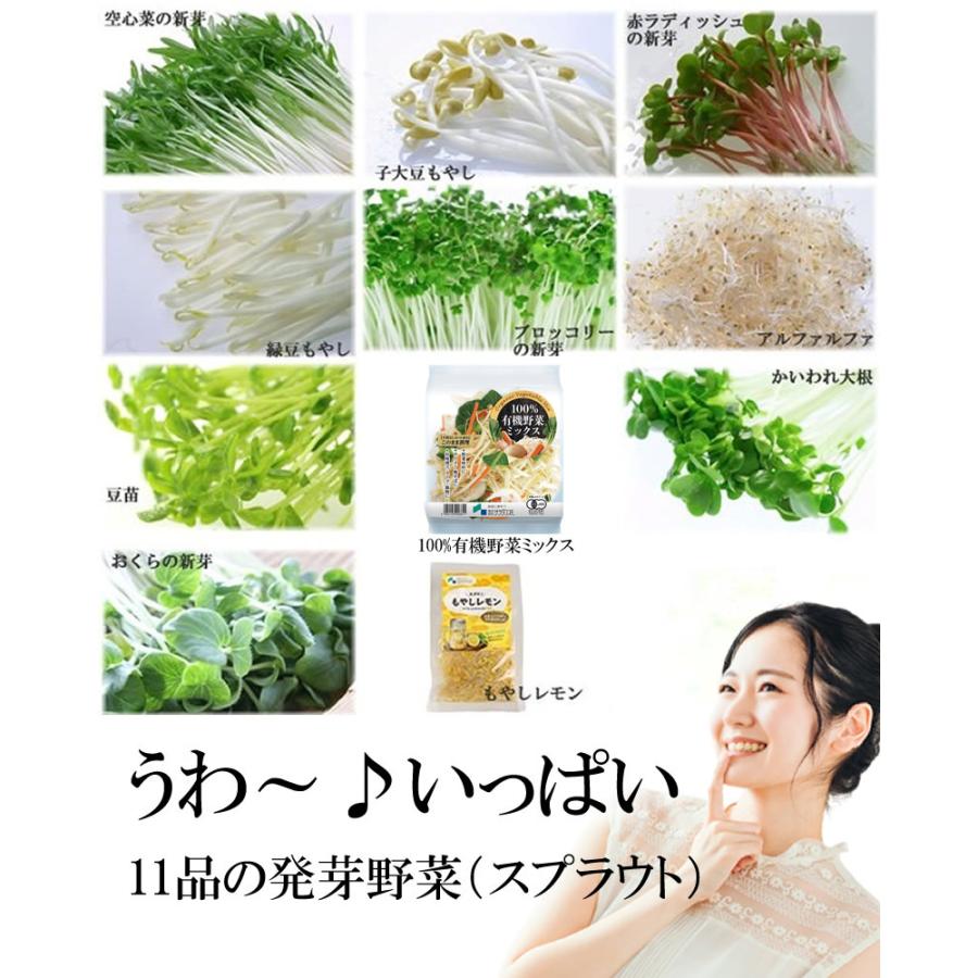 ブロッコリースプラウト 野菜セット 発芽野菜 おためし 11品セット 豆苗 子大豆もやし 機能性表示食品 ミールキット カット野菜 ギフト 送料無料