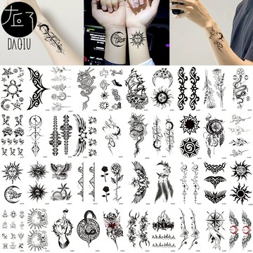 👑大邱紋身👑台灣現貨 QQ421-490 紋身貼 微刺青小清新 假刺青 輕紋身 防水 紋身貼紙 刺青貼紙【T08Z2】