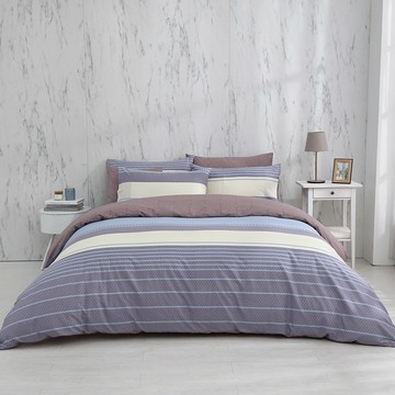 雙人薄被套床包組/ 100%精梳純棉 / 純棉 / 查恩 [鴻宇] 台灣製 - C20155